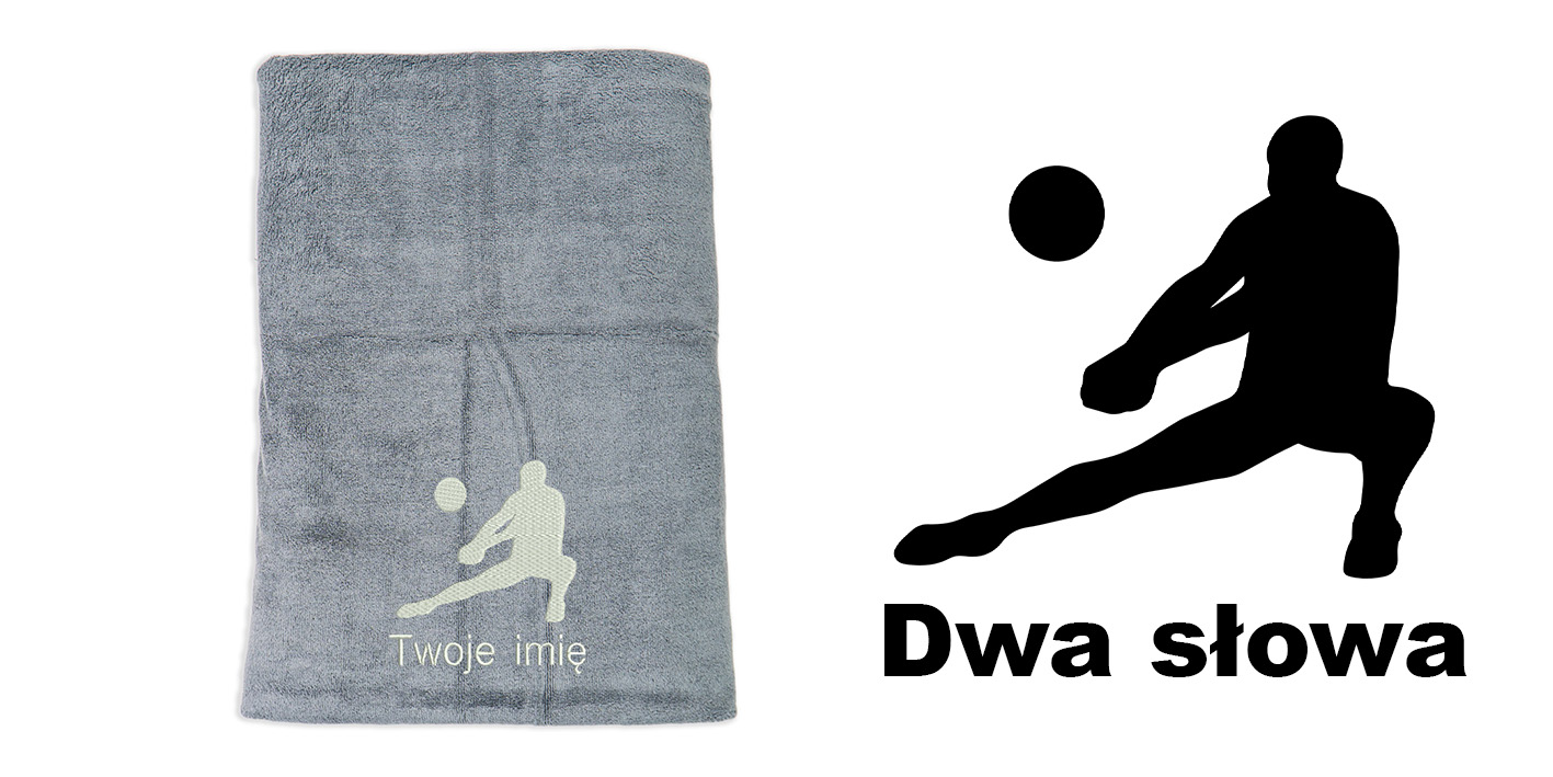 Ręcznik szybkoschnący siatkarza z własnym haftem